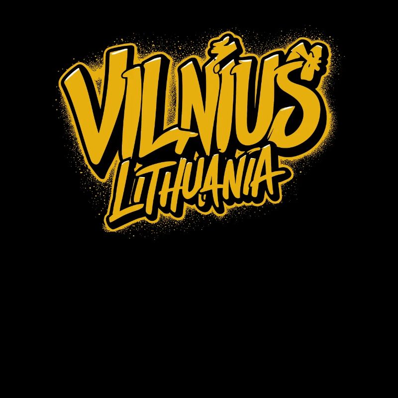 Lettrage souvenir de Vilnius Lituanie