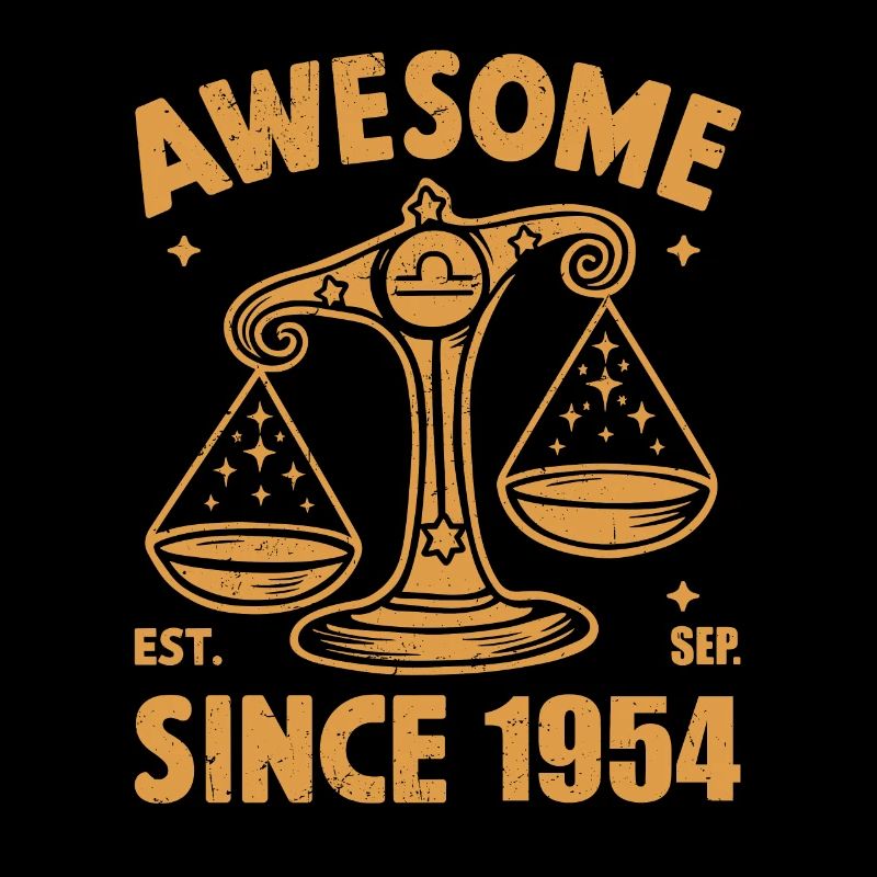 Awesome Since 1954 Libra Birthday