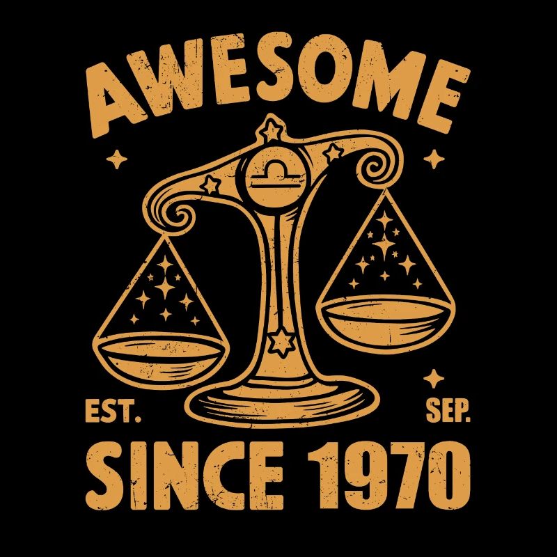 Awesome Since 1970 Libra Birthday