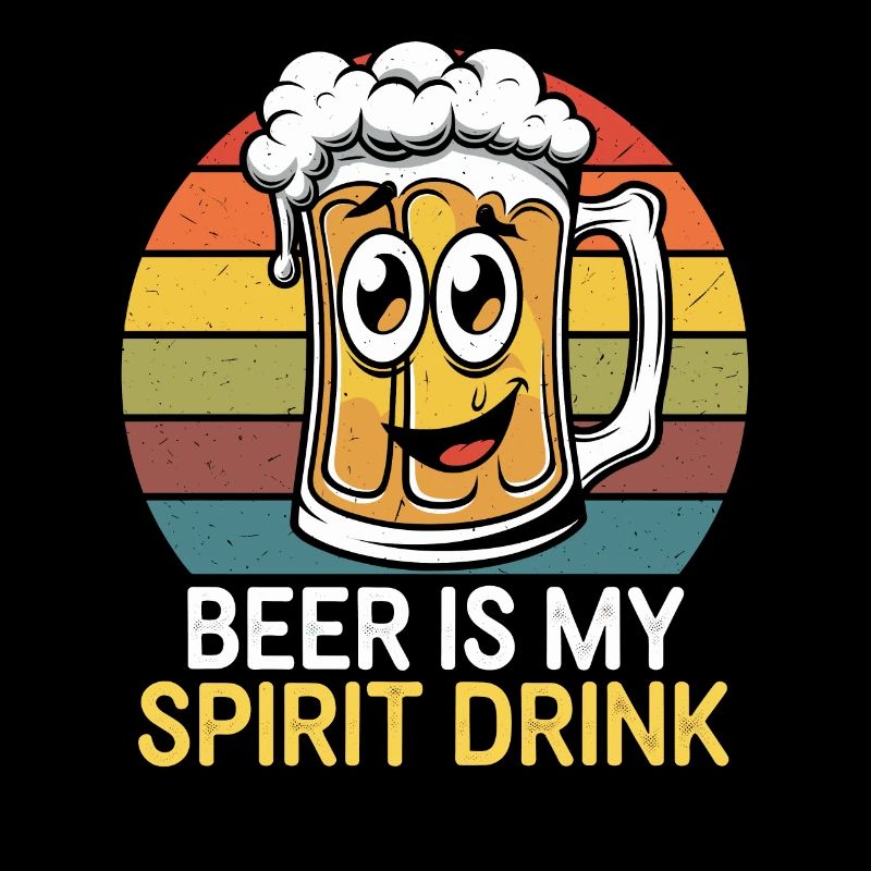 La bière est ma boisson spiritueuse style rétro