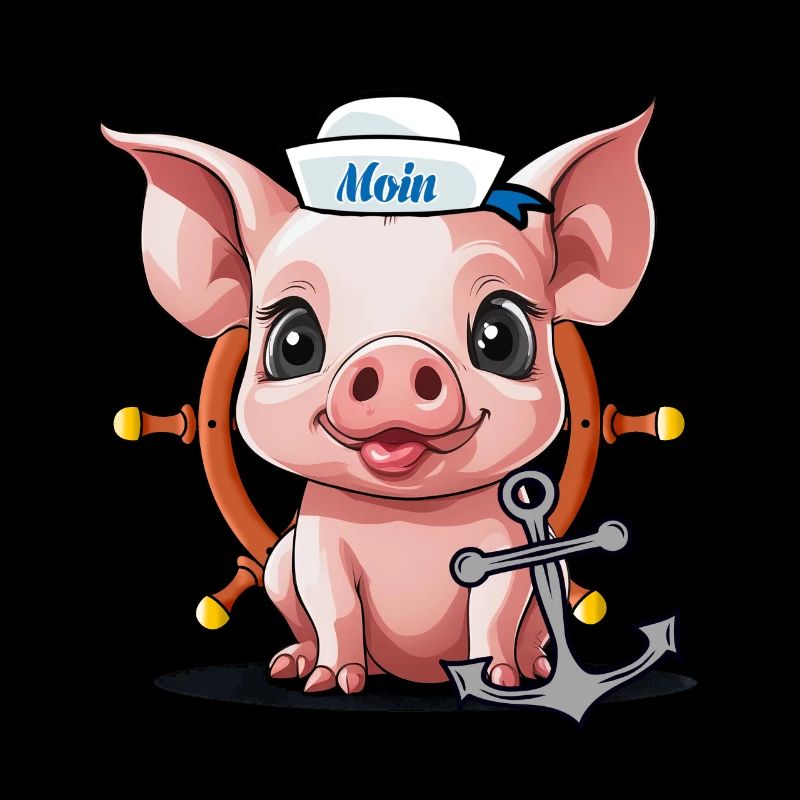 Cochon Porte-bonheur Marin Timonier Moin
