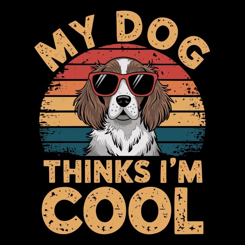 Épagneul Breton Mon chien pense que je suis cool