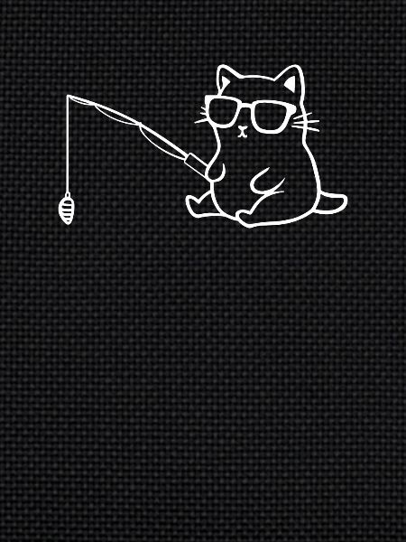 Cat with sunglasses fishing