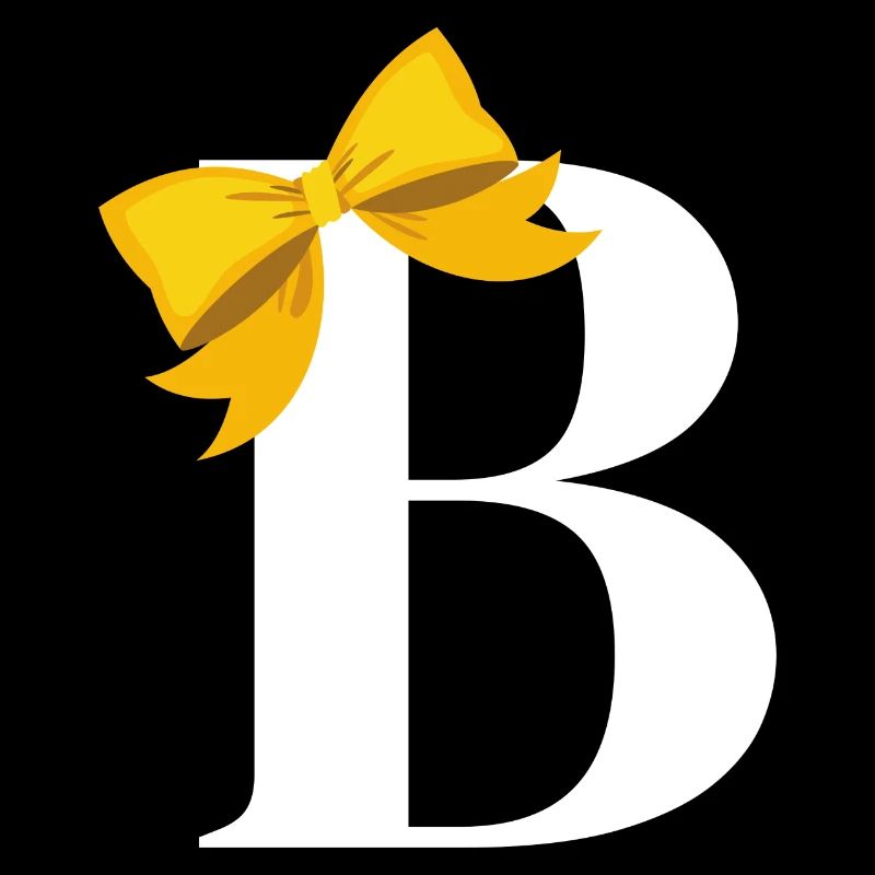 Letter b yellow bow