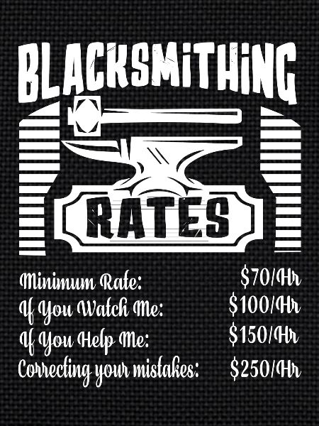 Blacksmith Blacksmithing Rates