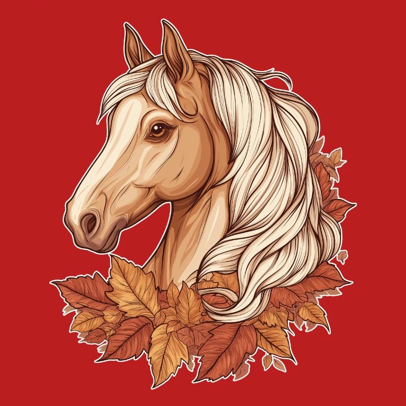 Pferd Herbst