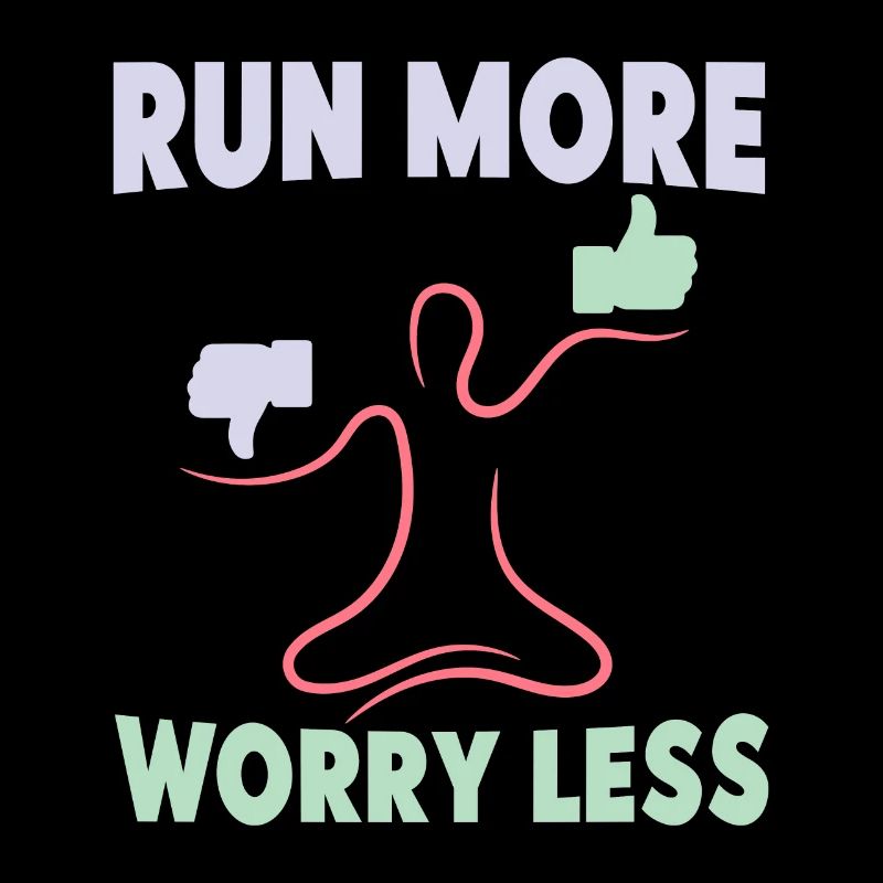 Marathon Runner Run More Worry Less Running
