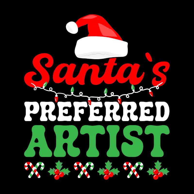 Funny Art Painter Santa´s Preferred Artist Drawing