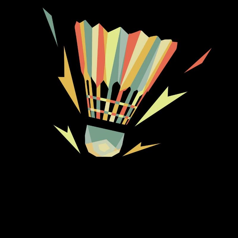 Badminton Retro Shuttlecock Player