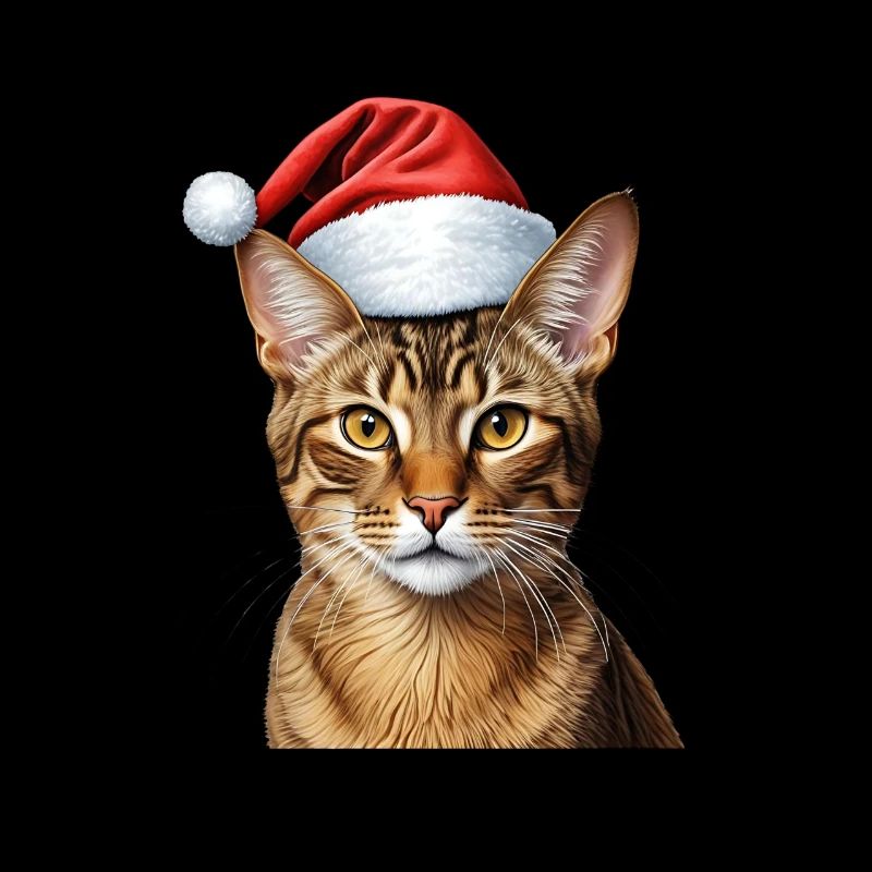 Chat abyssin de Noël
