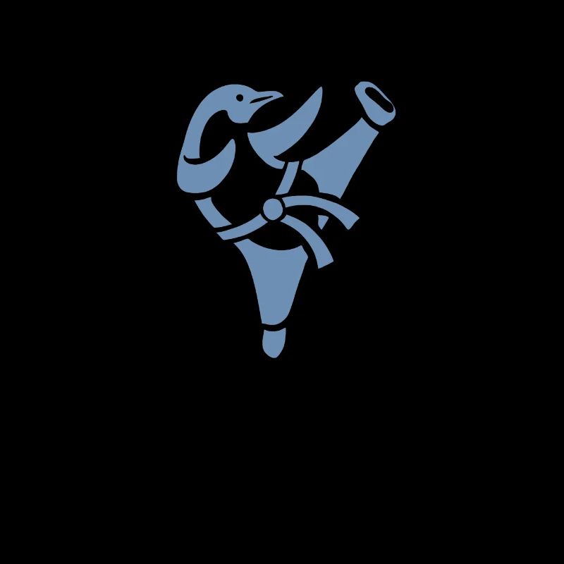 Pinguin Karate Kampfsport Kampfkunst Silhouette Mi