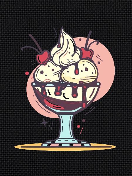 Graphique de crème glacée