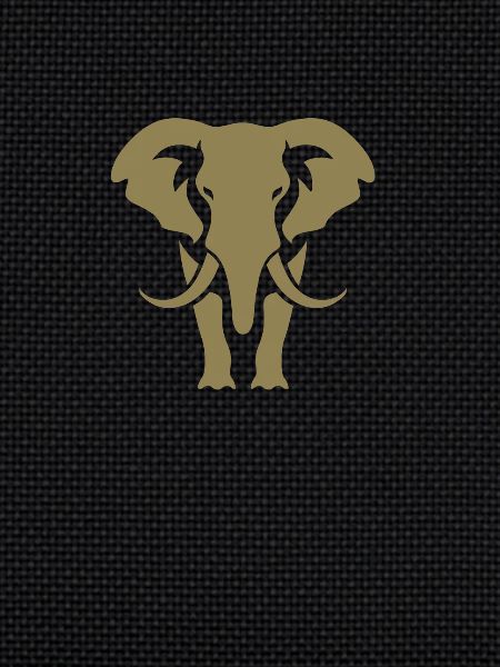 Elephant Silhouette White Logo