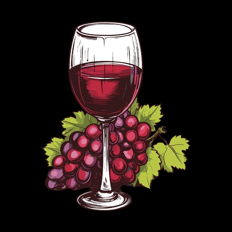Verre à vin Raisins Vin
