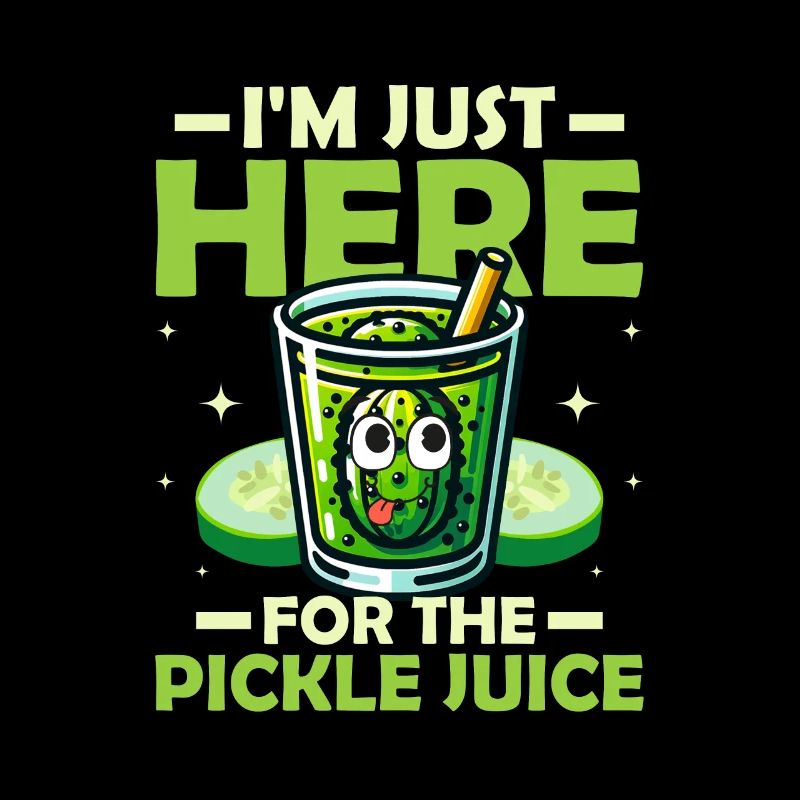 Je suis juste ici pour le jus de cornichon Cornichon végétalien Cu