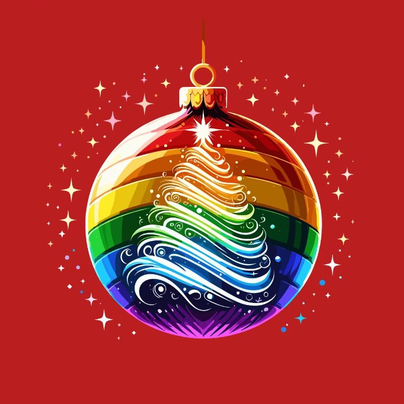 Regenbogen Weihnachtskugel