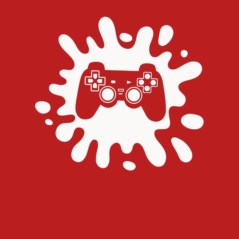 Zocker Splatter-Controller – Retro Gaming Kunst