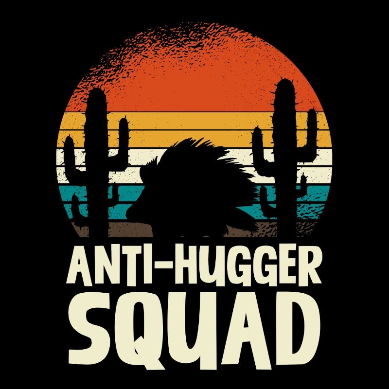Anti-Hugger Squad Cactus Retro Desert Hedgehog