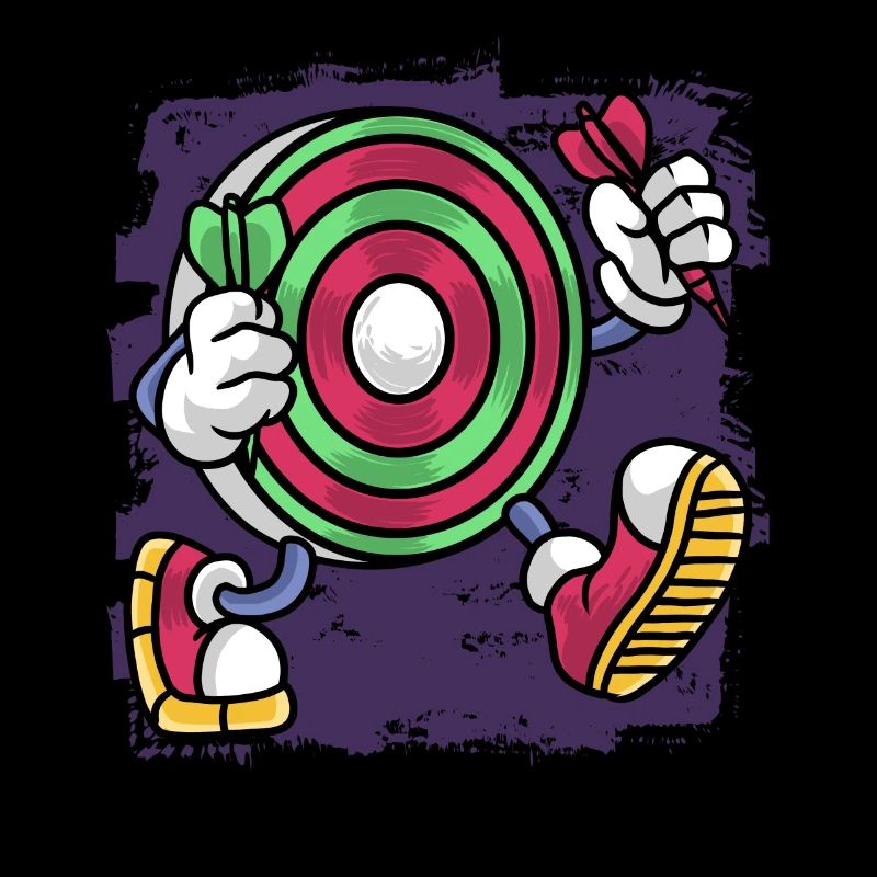 Dartist Darted Dartboard Holding Dart
