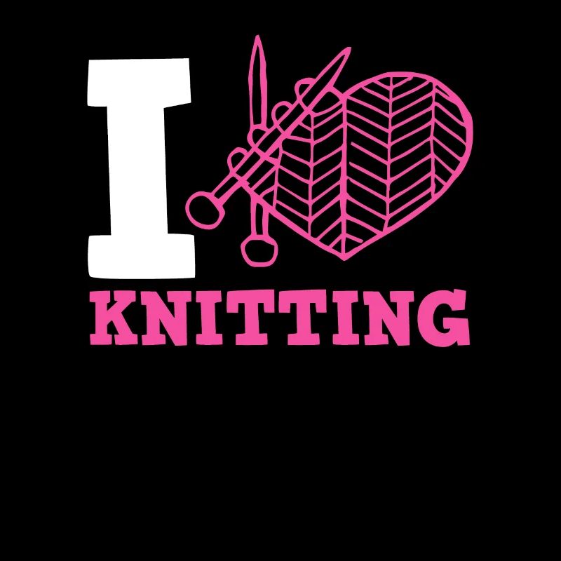 I Love Knitting Heart Pattern Joy
