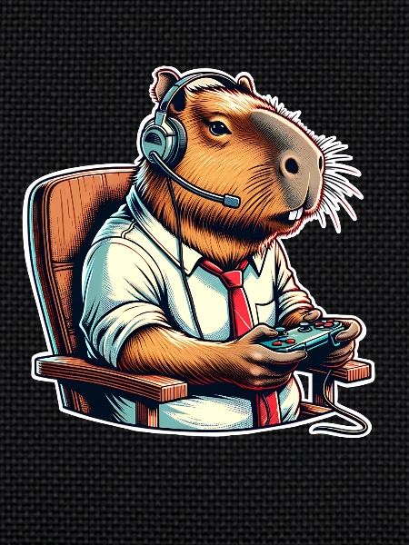 Capybara Gaming Nerd