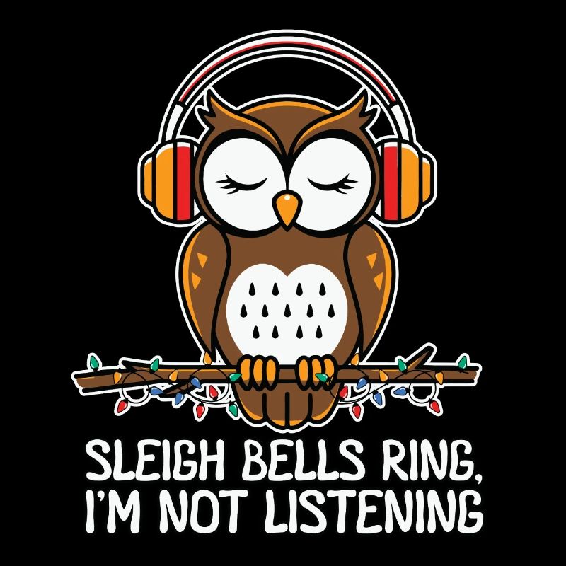 Sleigh Bells Ring Lustige Eule Weihnachten