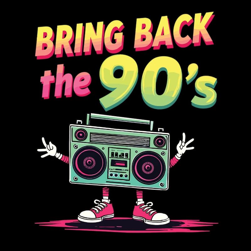 Bring Back the 90's Retro Boombox 90s