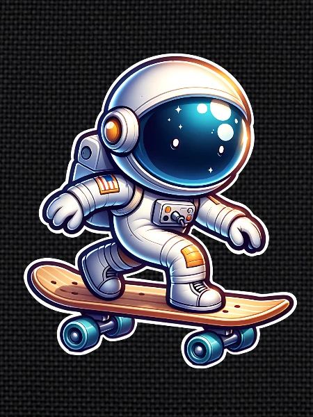 Skateboard Skater Astronaut