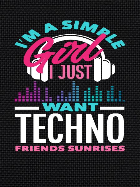 Techno Lover Einfache Mädchen Freunde