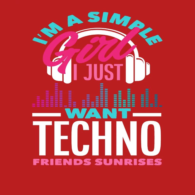 Techno Lover Einfache Mädchen Freunde