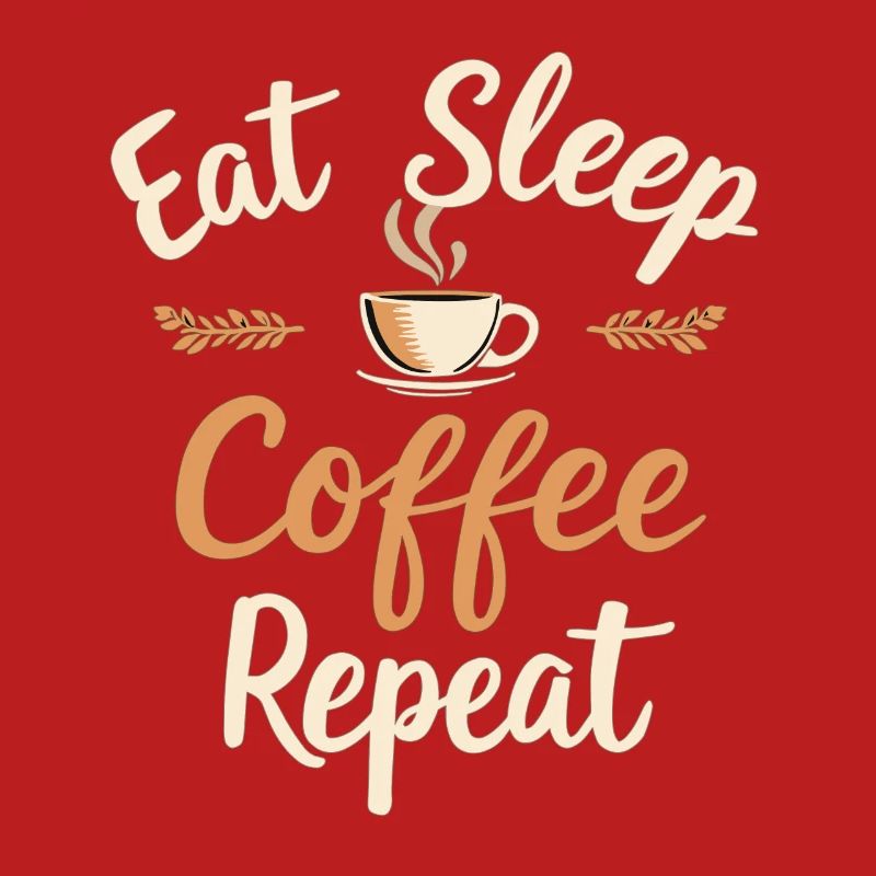 Manger du café de sommeil Répéter le café Café drôle