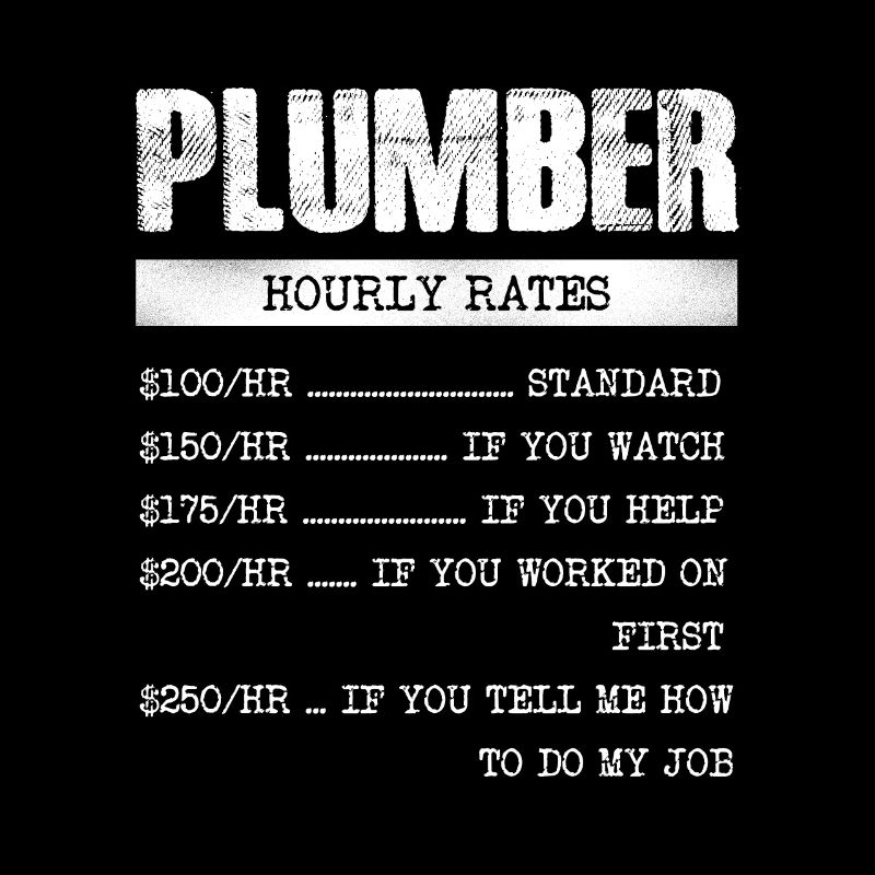 Plumber Hourly Prices Humorous Quote
