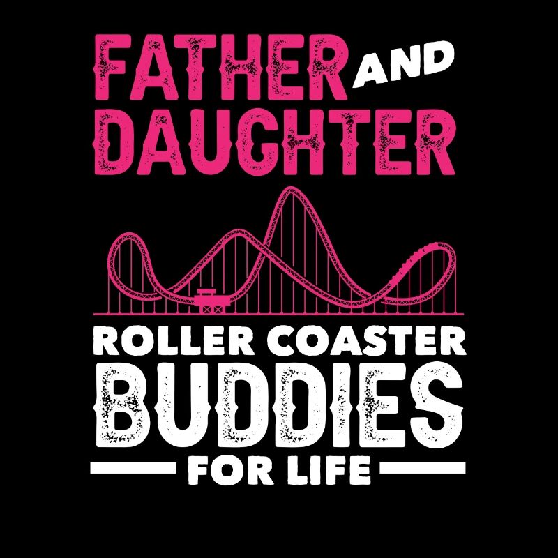 Roller Coaster Vater Und Tochter Freunde