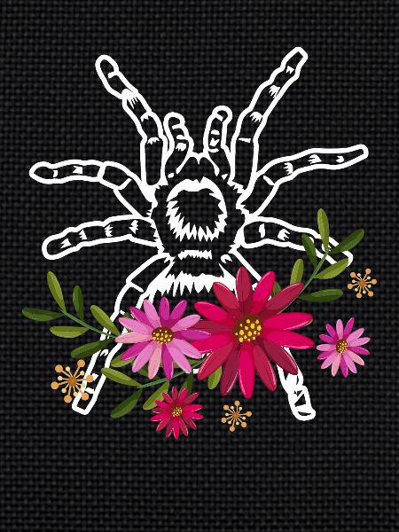 Tarantula With Flowers