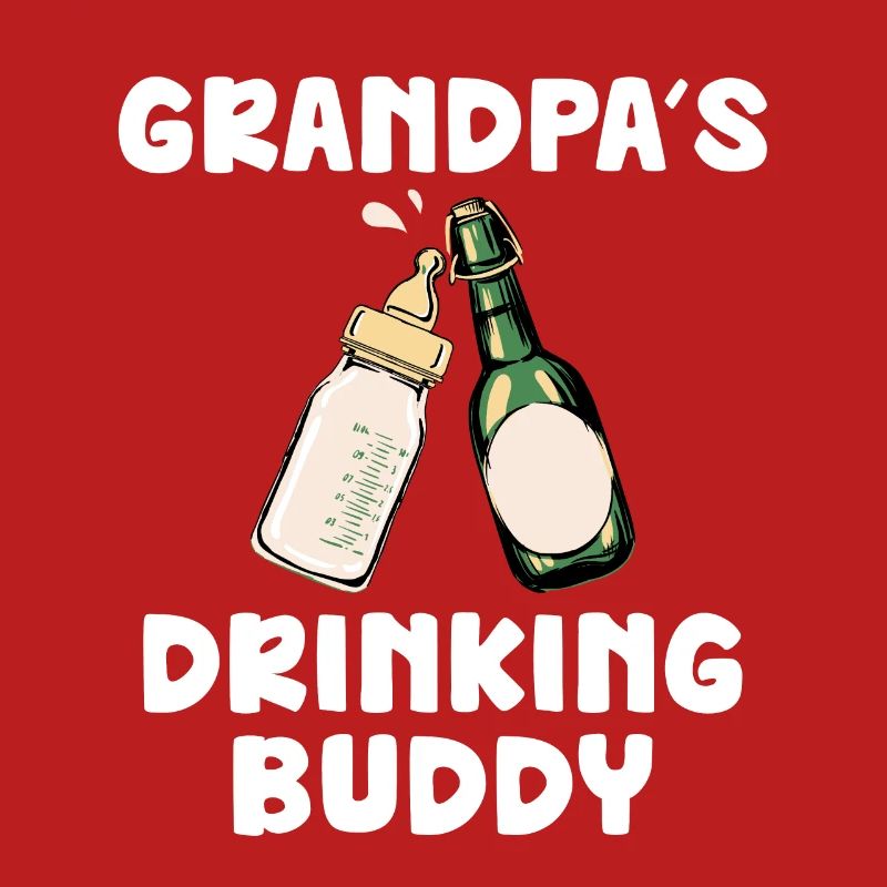 Grandpa's Drinking Buddy Funny Motif