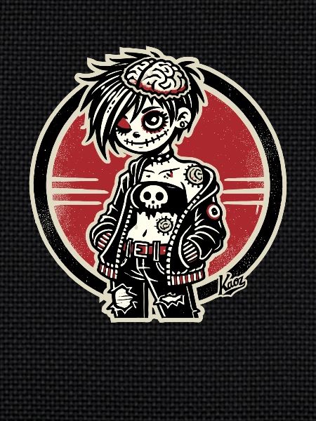 Fille zombie émo cool