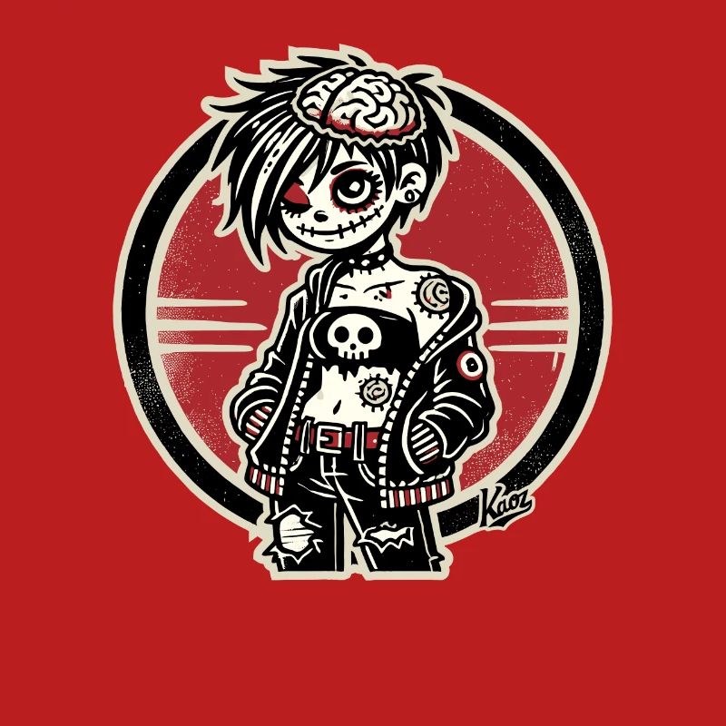 Cooles Emo-Zombie-Mädchen