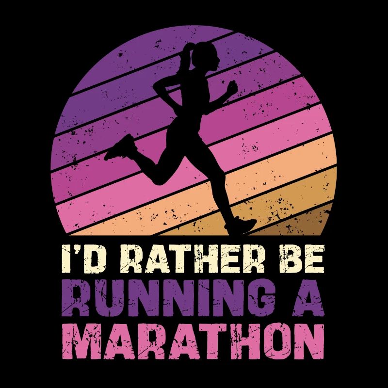 Prefer to Run a Marathon Silhouette