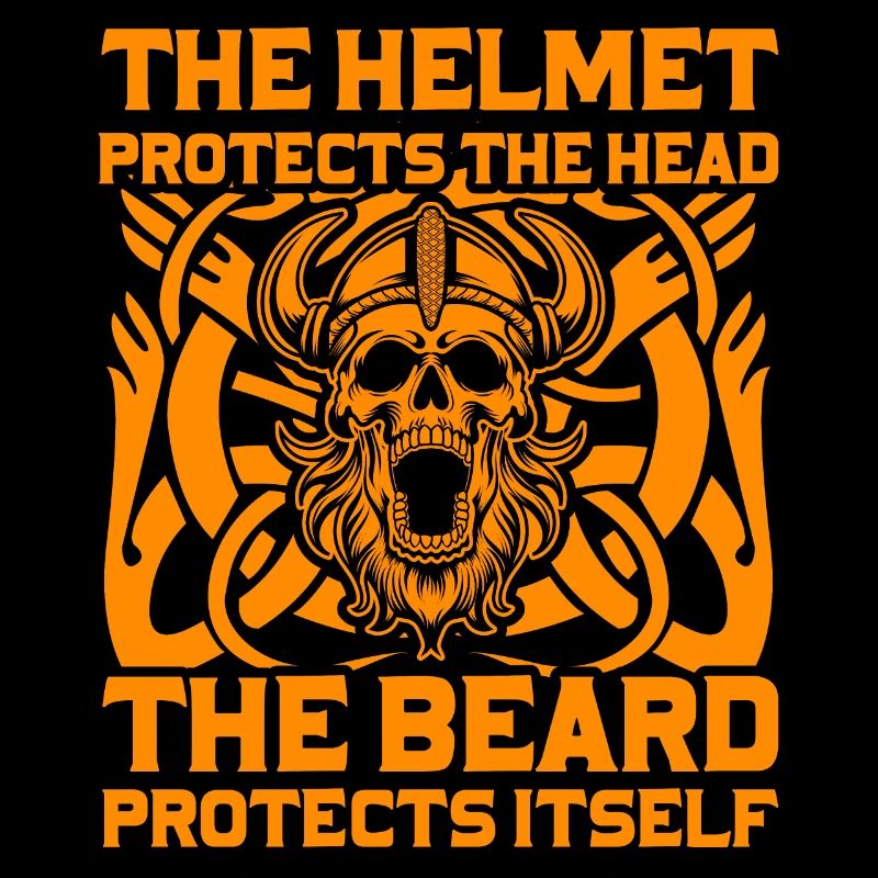 Der Helm schützt den Kopf, der Bart schützt ihn