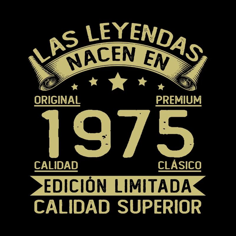 Né en 1975 Vintage Rétro Anniversaire