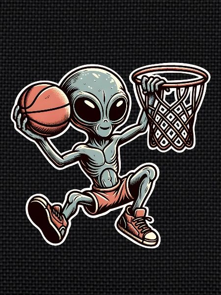 Basketball Dunking Alien
