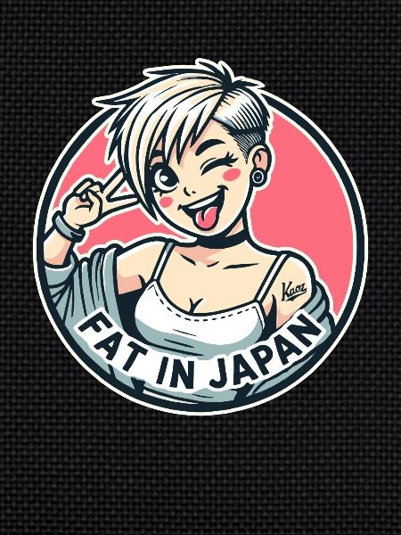 Freches Cartoon-Mädchen: Fett in Japan