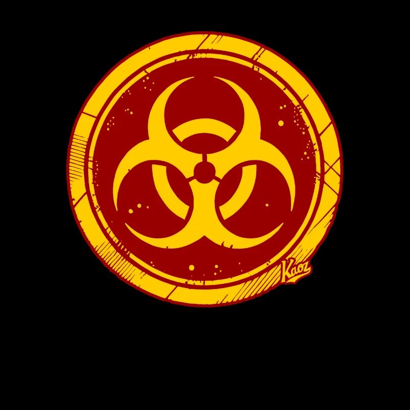 Panneau de danger en rouge et jaune