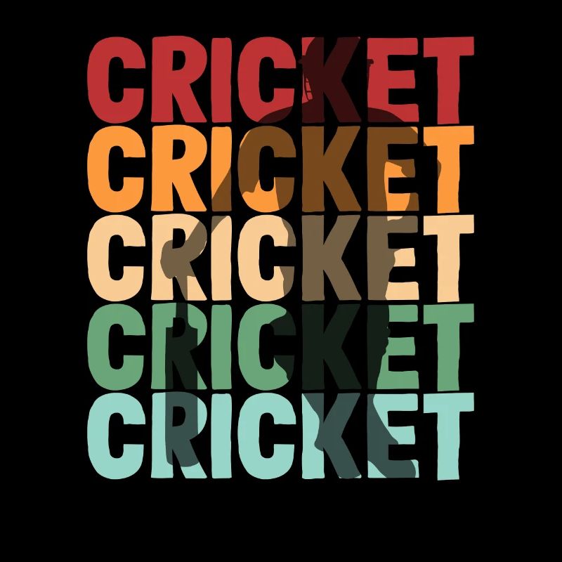 Cricket Player Retro Design