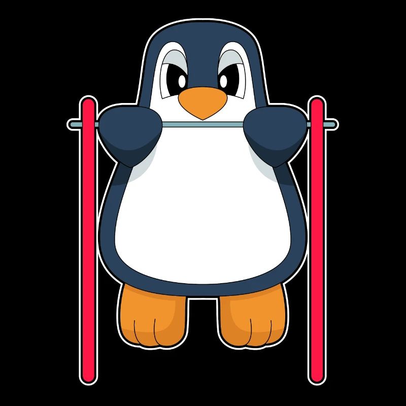 Penguin Bodybuilder Tractions Culturisme