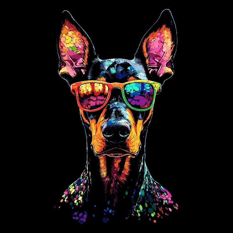 Dobermann Hunde Motiv Wachhund Stolze Dobermänner