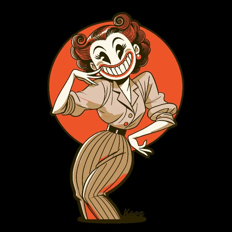 Clownfrau, die Frau des Clown
