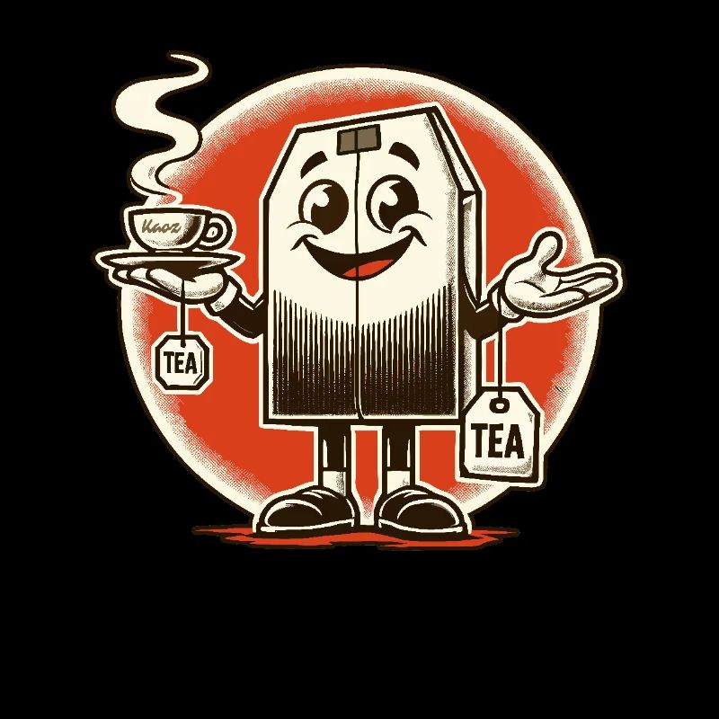 Teebeutel mit Teetasse für Tea Time