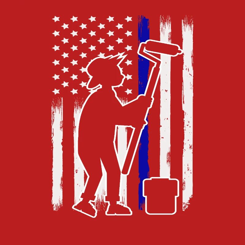 Painter Flag Silhouette Creative