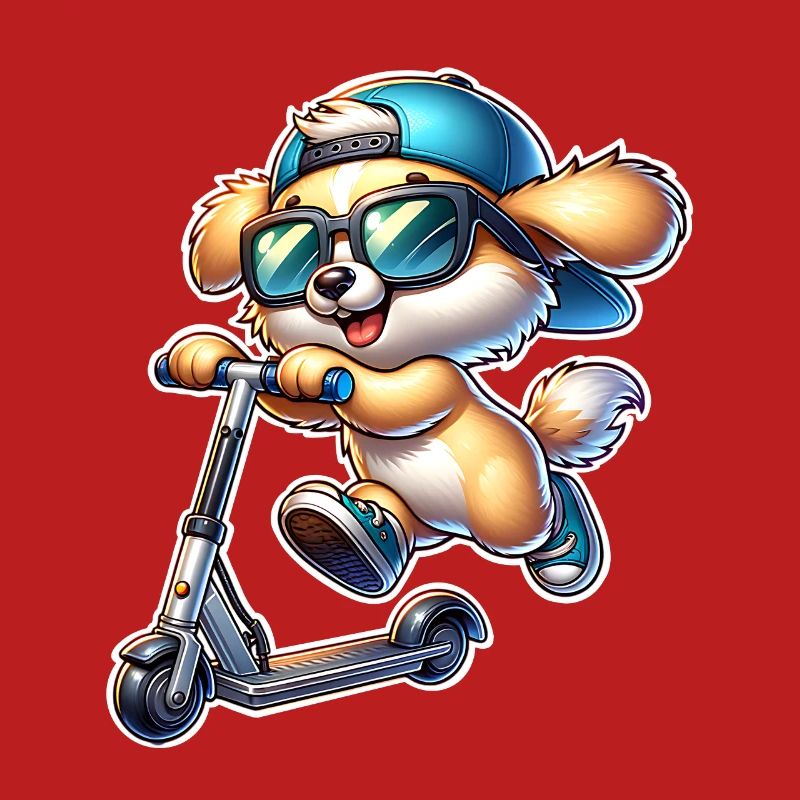 E-Scooter E-Roller Hund Scooter